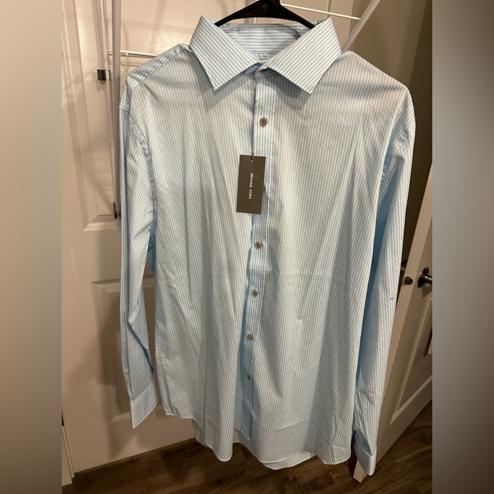 NEW Michael Kors slim fit dress shirt 16 1/2 32-33